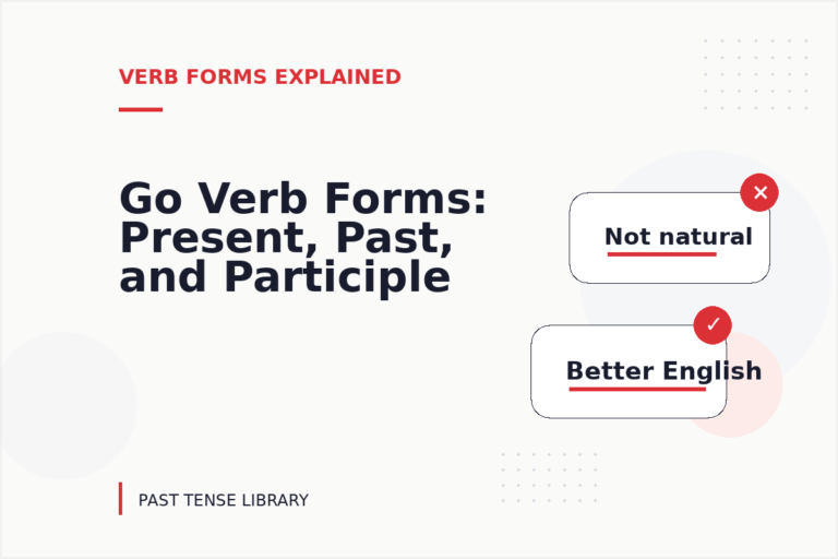 Go Verb Forms: Present, Past, and Participle
