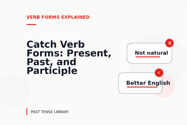 Catch Verb Forms: Present, Past, and Participle
